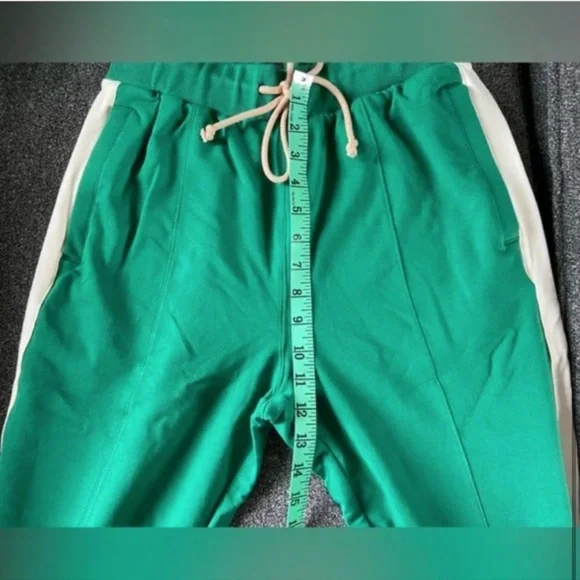 NWT JCREW Stretch terry colorblock jogger pants In Jungle green and white - Picture 7 of 7